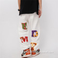 Men's Embroidered Letters Draw Rope Slacks Custom